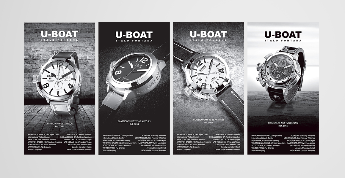 progettazione campagne pubblicitarie U-Boat orologi