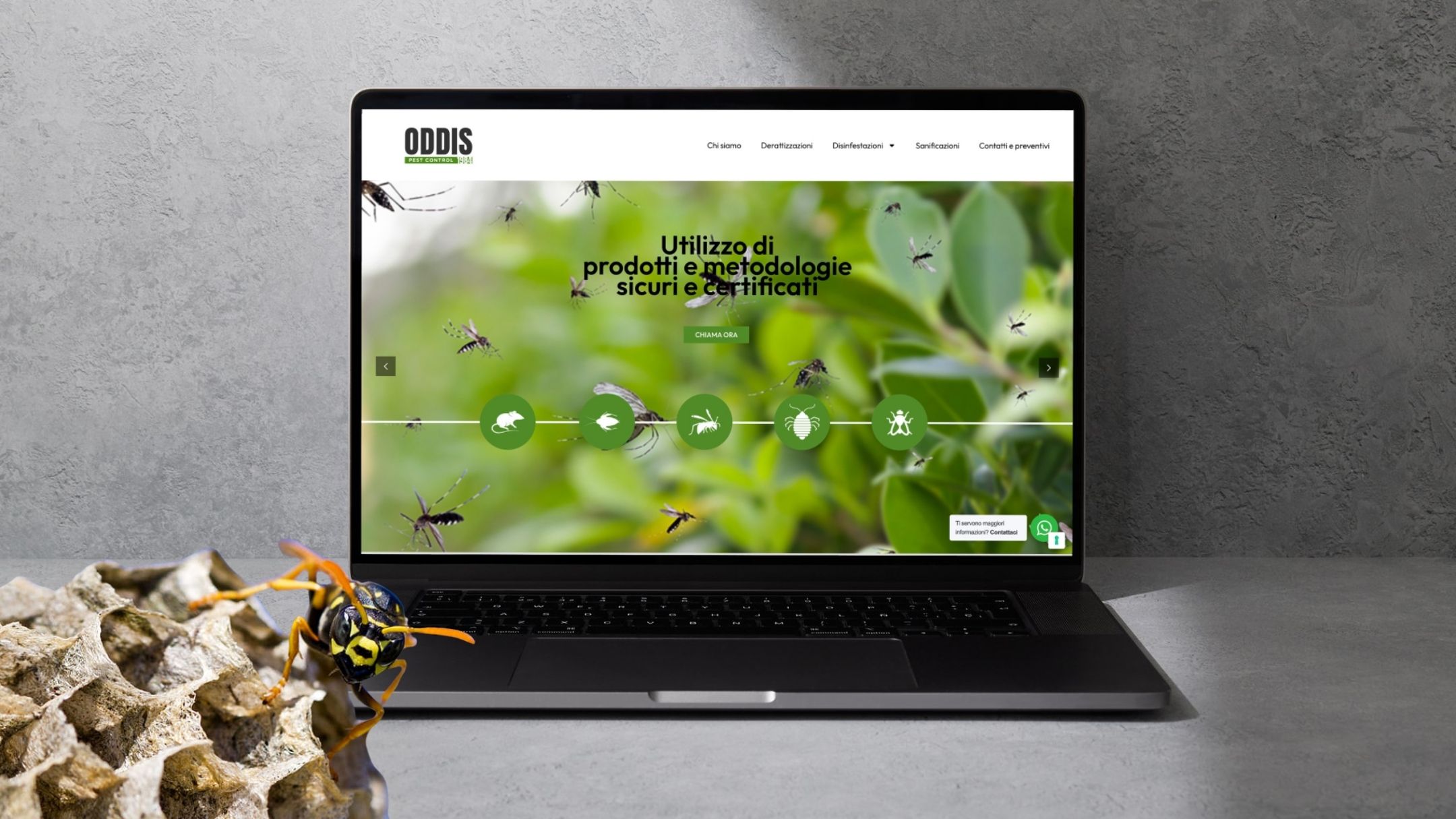 Realizzazione sito web per ODDIS società operante nel settore delle pulizie e disinfestazioni a Milano